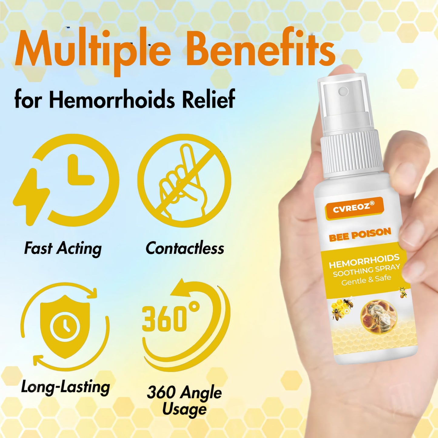 đ©” CVREOZÂź Hemorrhoids Bee Poison Soothing Spray đNEW PACKAGING UP TO 60% OFF đ„