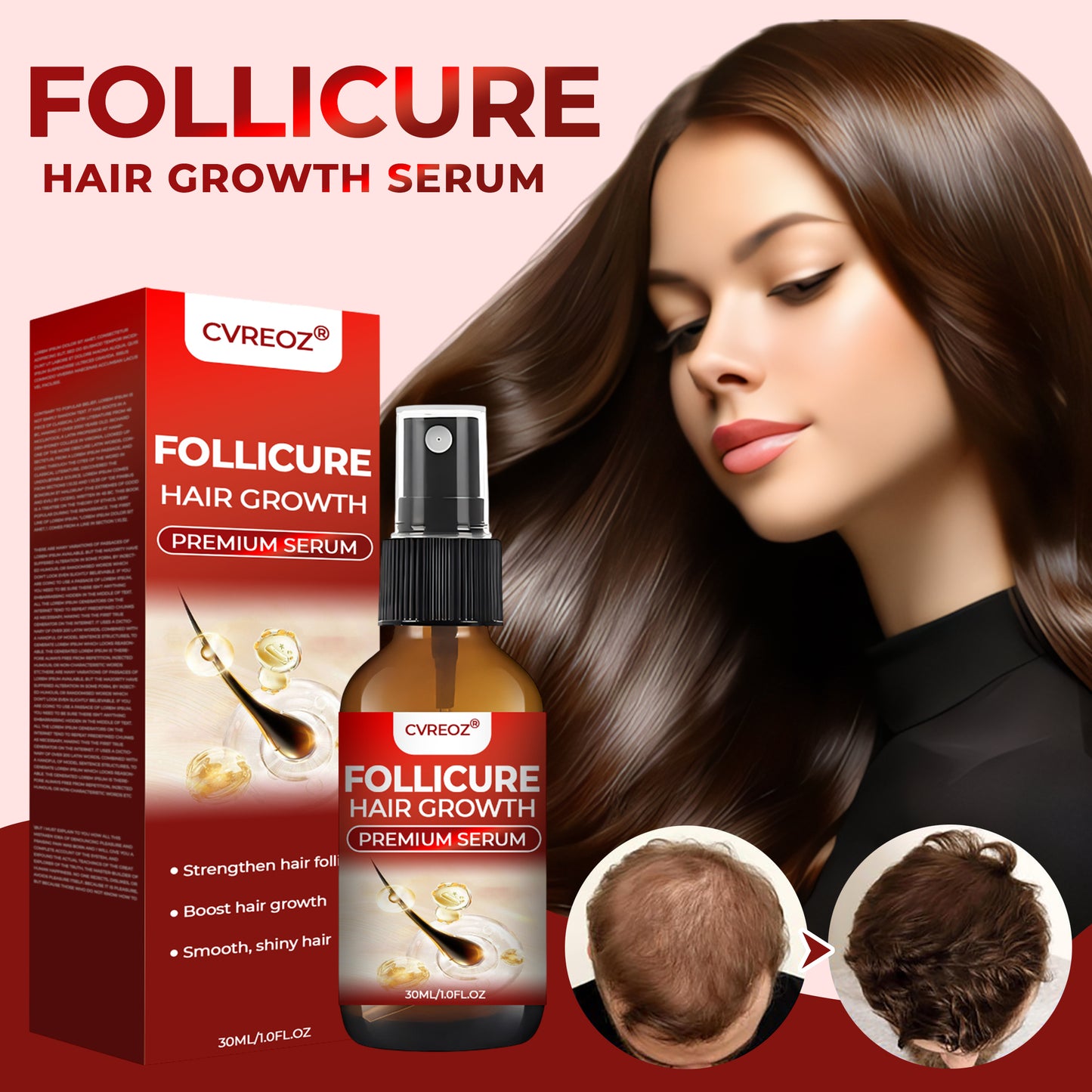 ❤️ CVREOZ® FolliCure Hair Growth Premium Serum 🔥 LIMITED OFFER 60%🔥