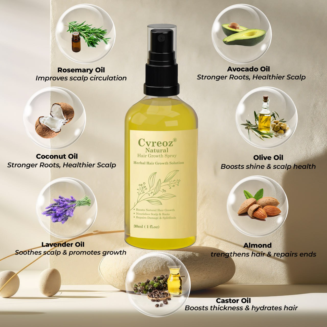 đ„60% OFF TODAY ONLYđ„CvreozÂź Natural Hair Growth Spray