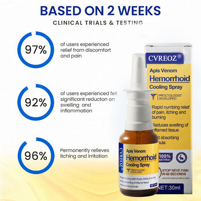 🔥 LIMITED OFFER: Sale up to 60%  🔥 Cvreoz® Apis Venom Hemorrhoid Cooling Spray