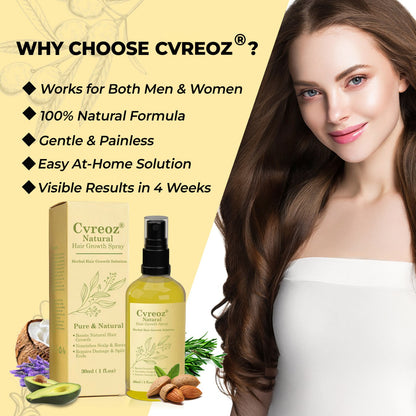 🔥60% OFF TODAY ONLY🔥Cvreoz® Natural Hair Growth Spray